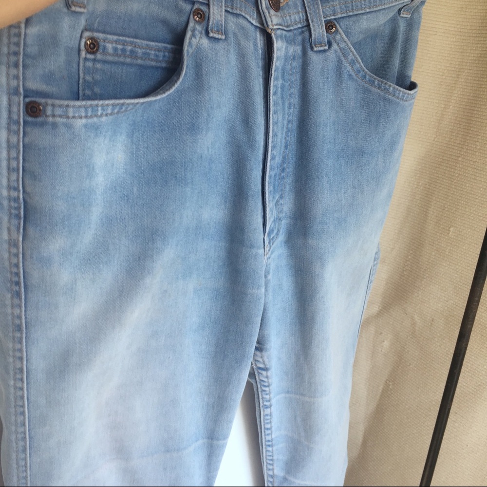 Vintage 70s M/L Stretch Levi's Jeans Ankle Straight High Waisted - Picture 8 of 8